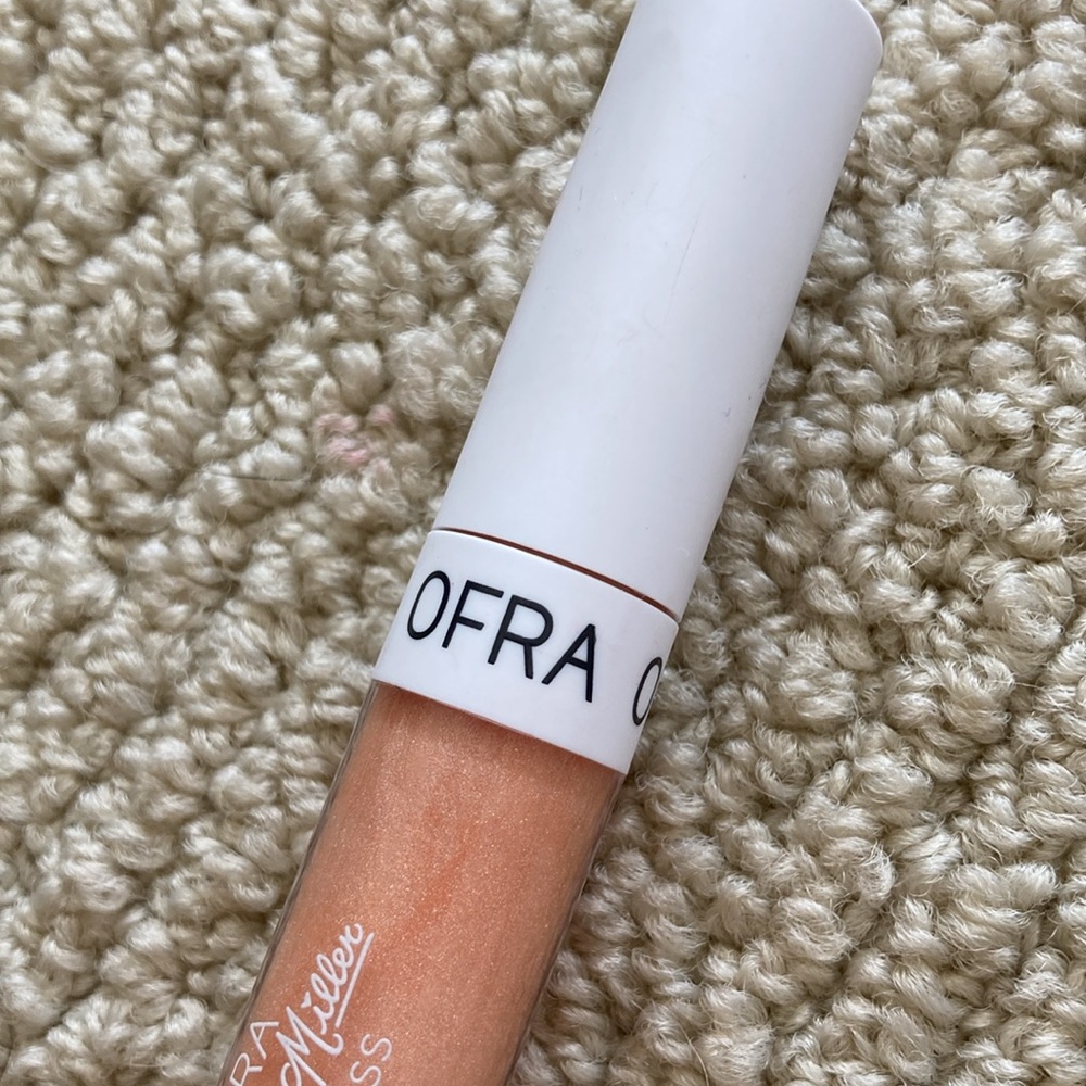 Ofra Smiley for Riley Lip Gloss Like New Orange Sparkles Full Size 0.21 oz - Picture 2 of 8